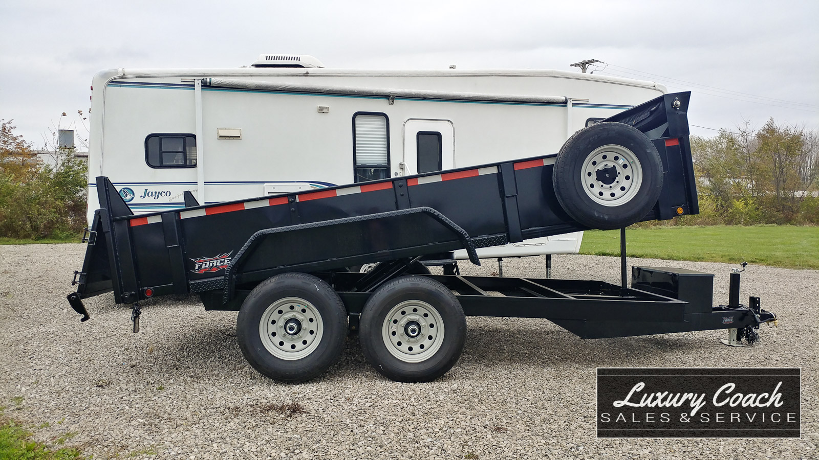 2018 Forest River Hydraulic Dump Trailer HDL6814TA5 Luxury Coach Sales & Service