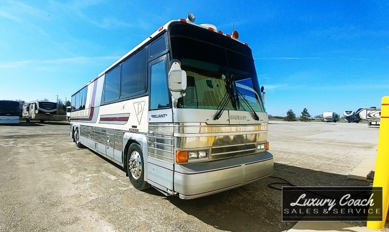 View of Passenger Side Front of 1985 MCI 96-A3 at Luxury Coach