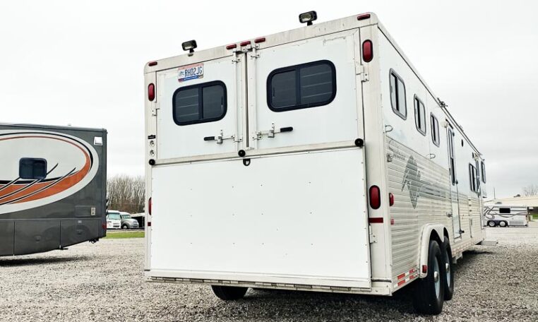 View of the Ramp in a 1999 Sundowner Horse Trailer at Luxury Coach
