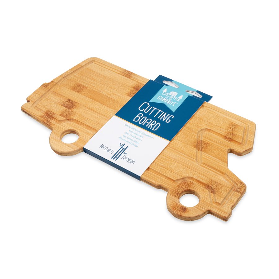 Camco Life Is Better at the Campsite Retro Motorhome Shaped Cutting Board -  Luxury Coach Sales & Service
